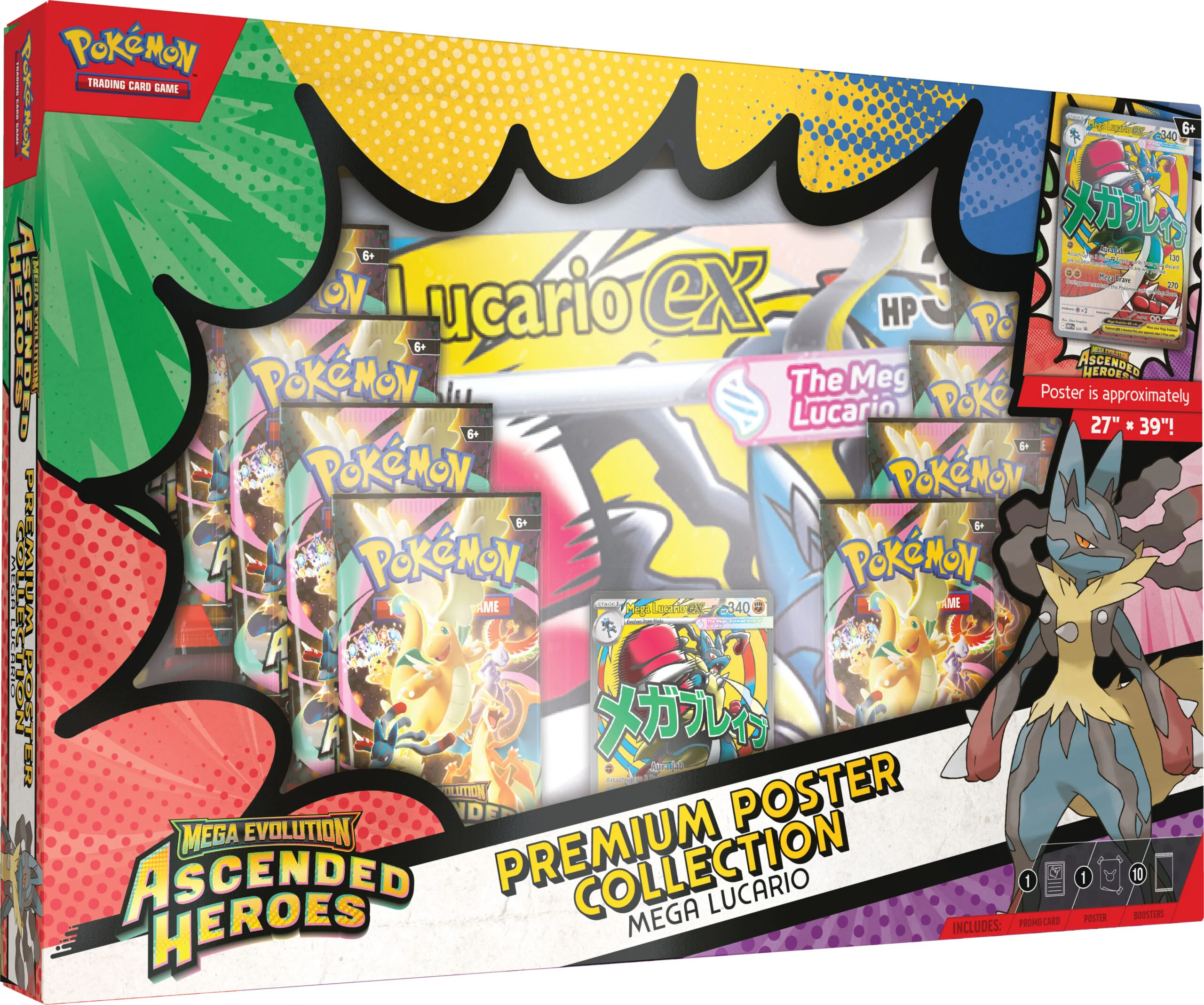 Ascended Heroes: Mega Lucario Premium Poster Collection *FORUDBESTILLING*