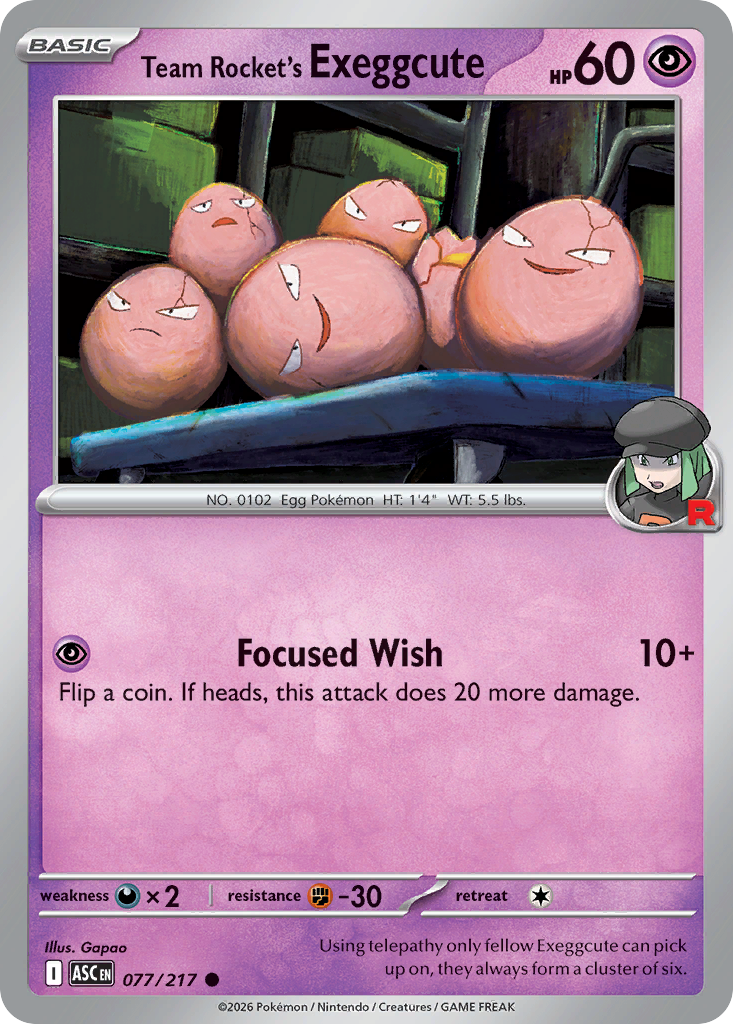 Team Rocket's Exeggcute 77 / 217