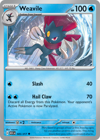 Weavile 45 / 217
