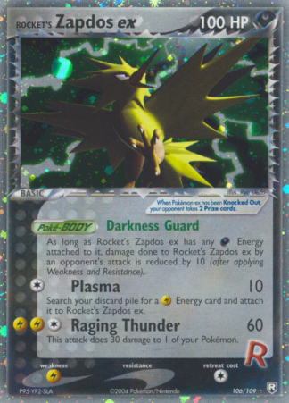 Rocket's Zapdos ex 106 / 109