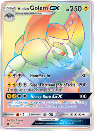 Alolan Golem-GX 113 / 111