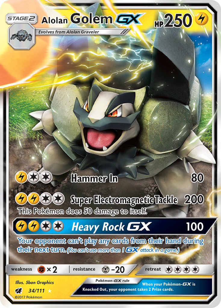 Alolan Golem-GX 34 / 111