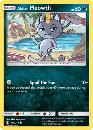 Alolan Meowth 118 / 214