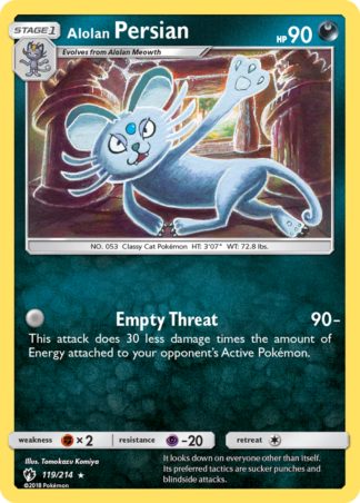 Alolan Persian 119 / 214