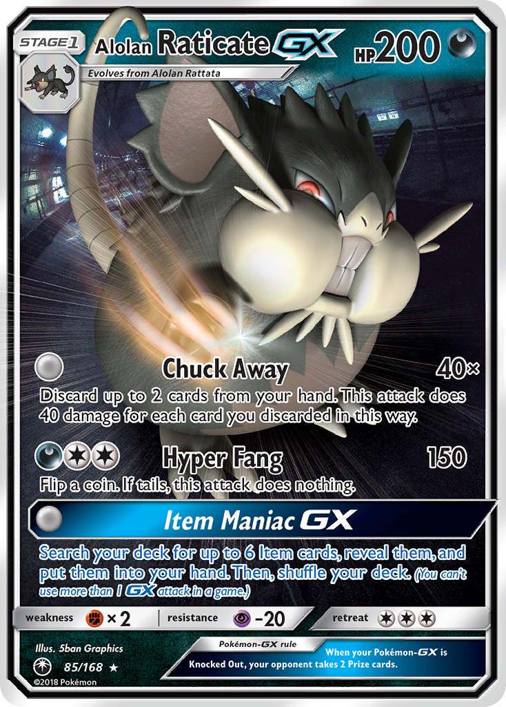 Alolan Raticate-GX 85 / 168
