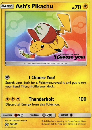 Ash's Pikachu SM108 / 248