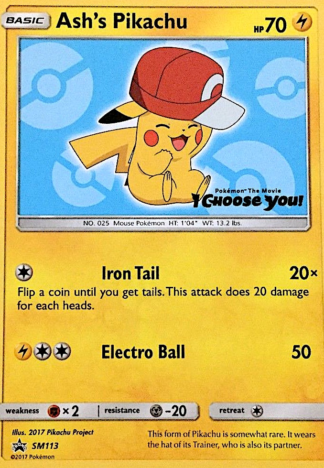 Ash's Pikachu SM113 / 248