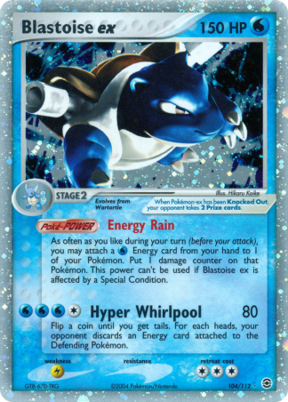 Blastoise ex 104 / 112
