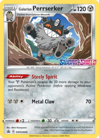 Galarian Perrserker SWSH008 / 307
