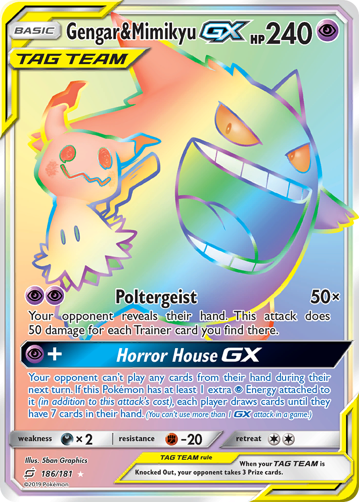 Gengar & Mimikyu-GX 186 / 181