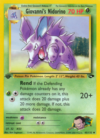 Giovanni's Nidorino 45 / 132
