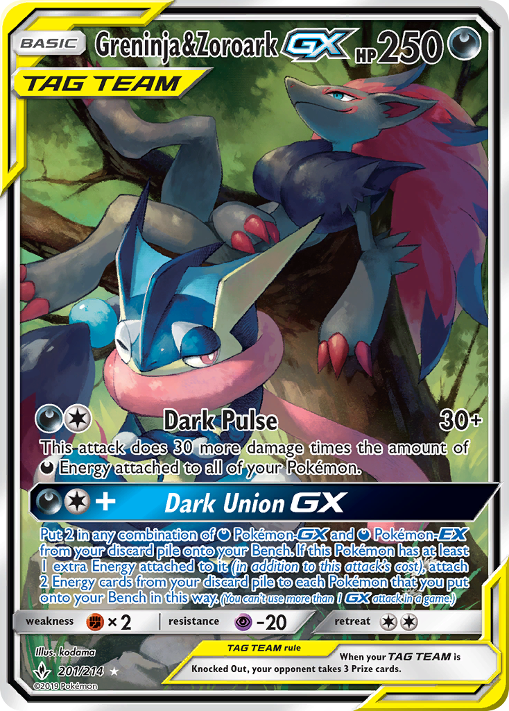 Greninja & Zoroark-GX 201 / 214