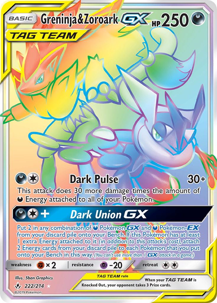 Greninja & Zoroark-GX 222 / 214