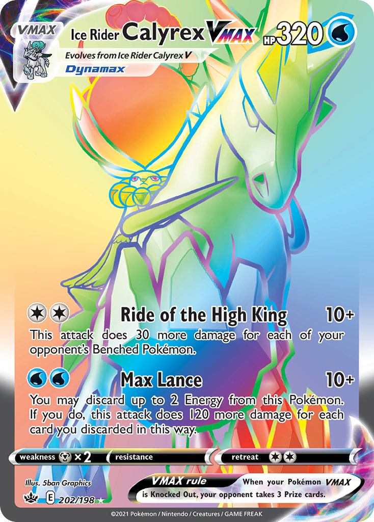 Ice Rider Calyrex VMAX 202 / 198