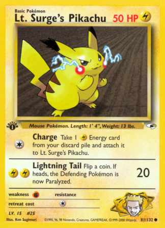 Lt. Surge's Pikachu 81 / 132