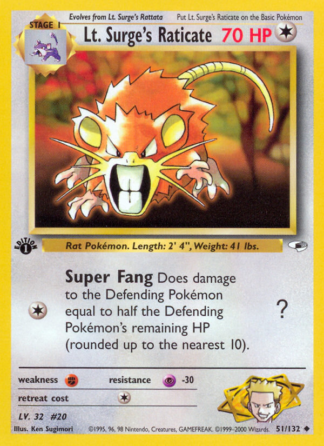Lt. Surge's Raticate 51 / 132