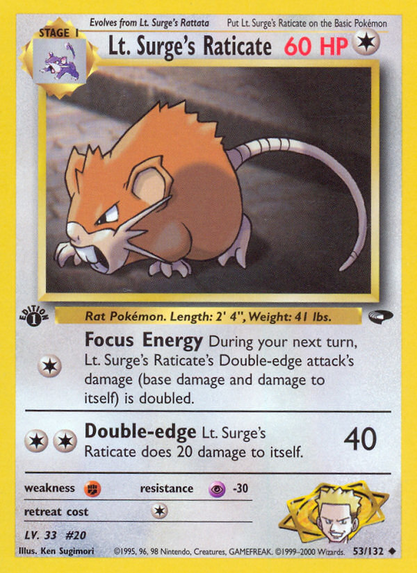 Lt. Surge's Raticate 53 / 132