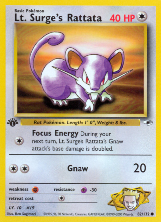 Lt. Surge's Rattata 82 / 132