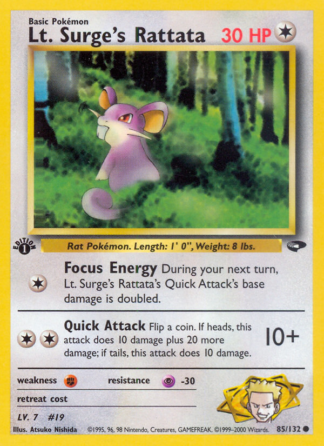 Lt. Surge's Rattata 85 / 132