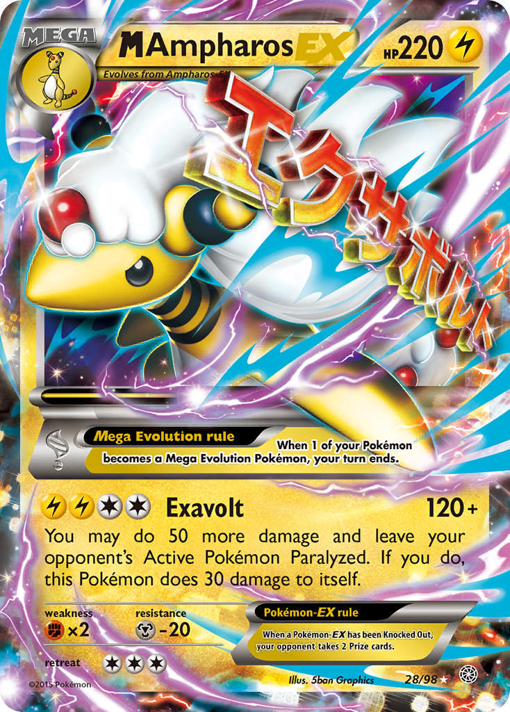 M Ampharos-EX 28 / 98