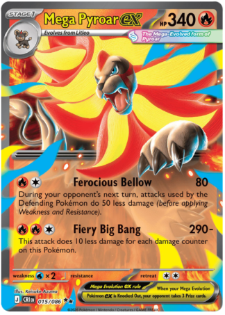 Mega Pyroar ex 15 / 86