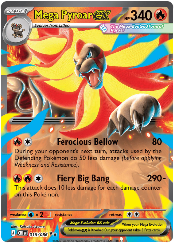 Mega Pyroar ex 15 / 86
