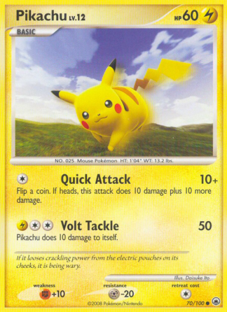 Pikachu 70 / 100