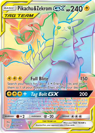 Pikachu & Zekrom-GX 184 / 181