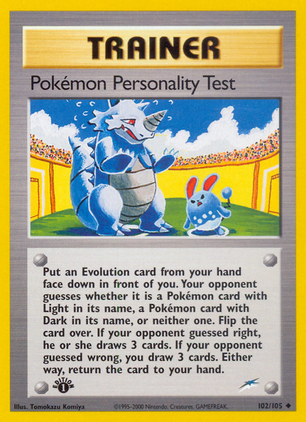 Pokémon Personality Test 102 / 105