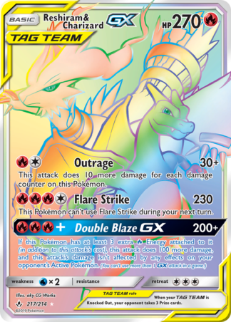 Reshiram & Charizard-GX 217 / 214
