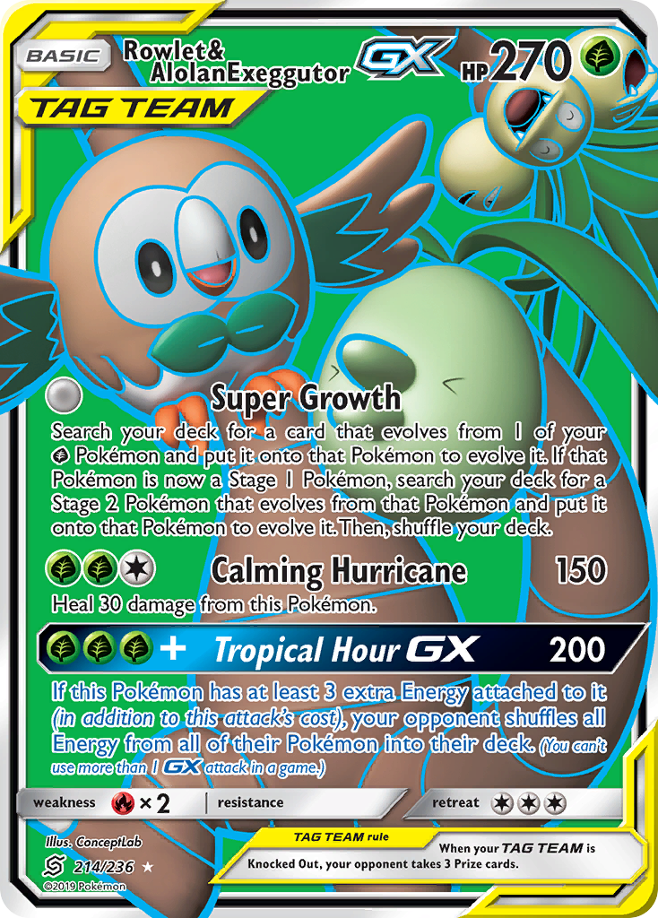Rowlet & Alolan Exeggutor-GX 214 / 236
