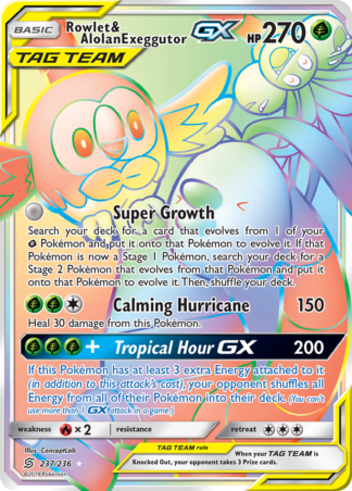 Rowlet & Alolan Exeggutor-GX 237 / 236