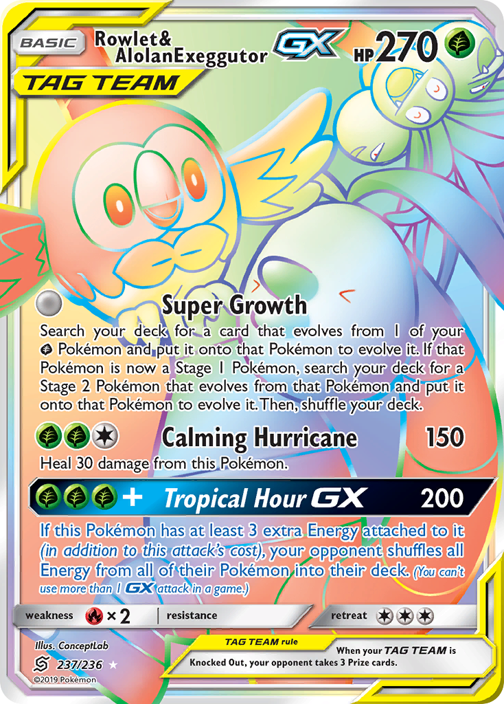 Rowlet & Alolan Exeggutor-GX 237 / 236