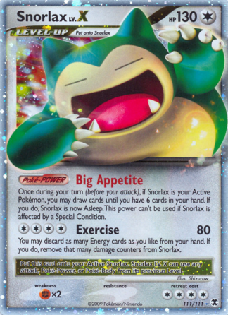 Snorlax LV.X 111 / 111