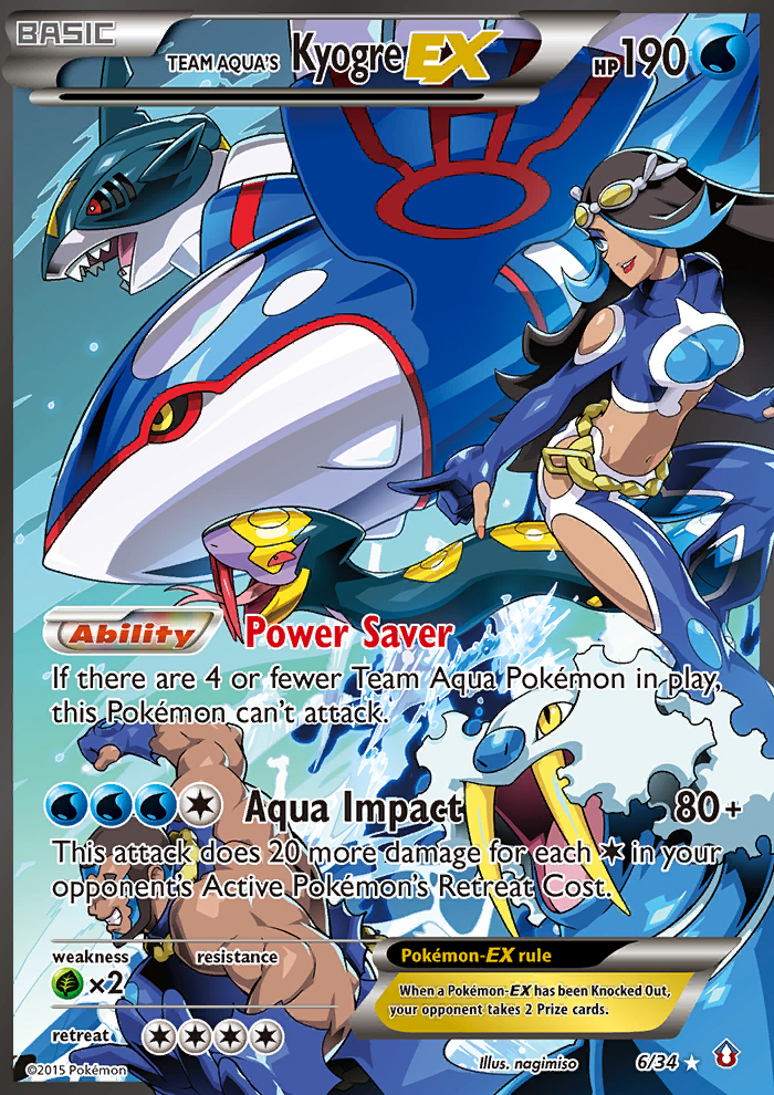 Team Aqua's Kyogre-EX 6 / 34