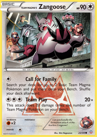 Team Magma's Zangoose 22 / 34