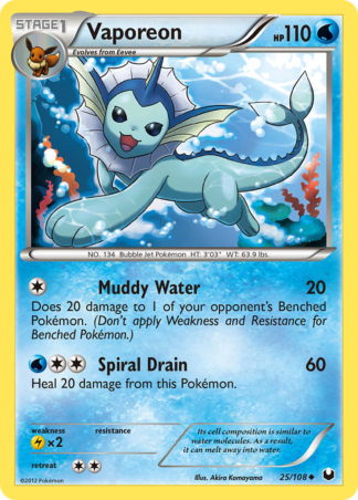 Vaporeon 25 / 108