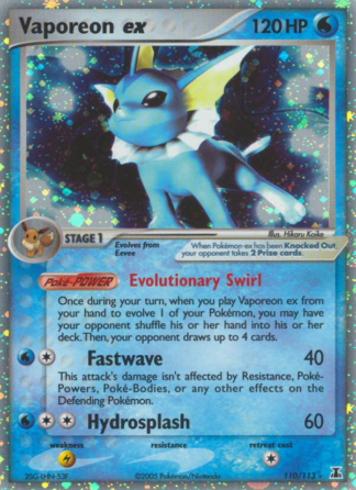 Vaporeon ex 110 / 113