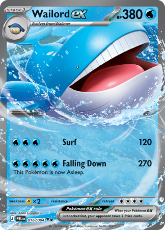 Wailord ex 16 / 0