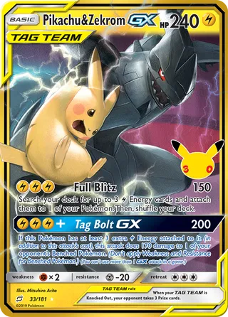 Pikachu & Zekrom GX TEU033 / 0