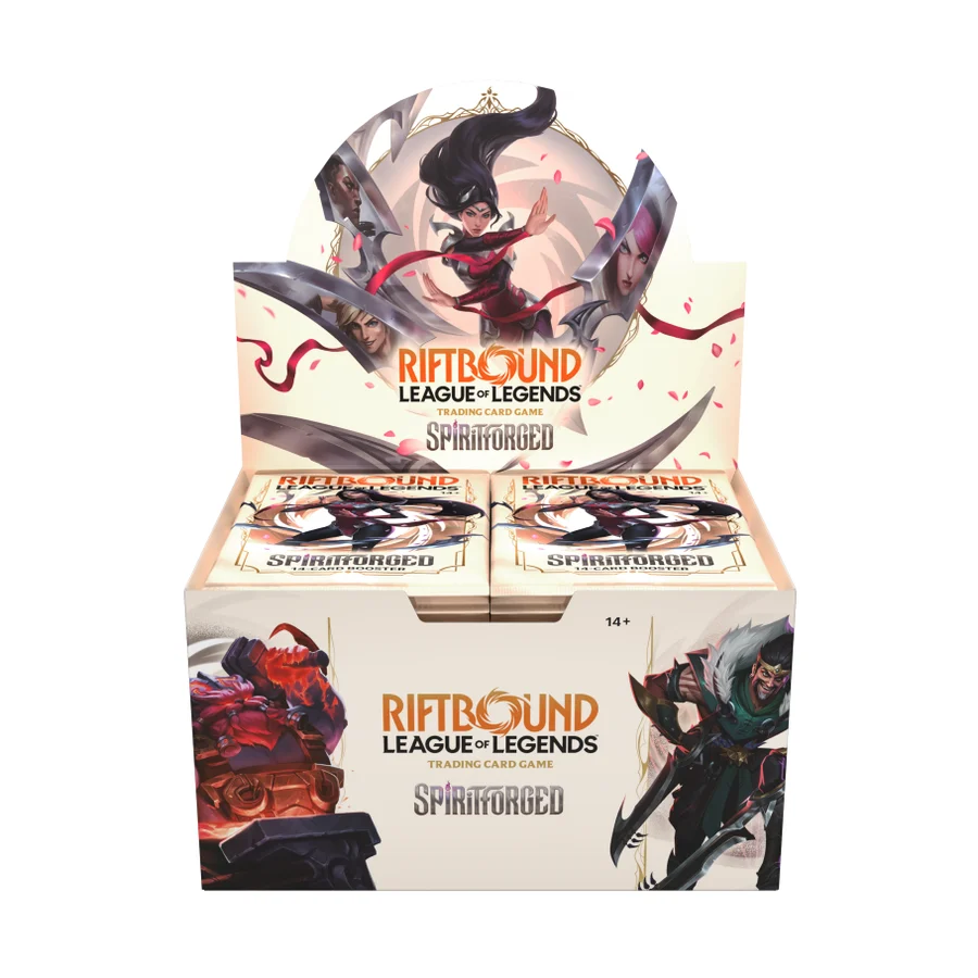 Køb Riftbound League of Legends Spiritforged Booster Display. Åbn Spiritforged boosters, udvid samlingen og find nye kort til dine Riftbound decks.