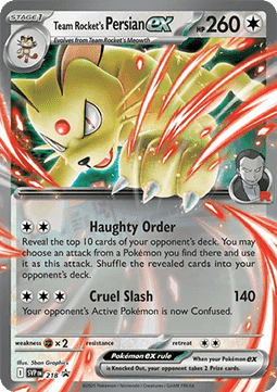 Team Rocket's Persian ex SVP 218 / 150